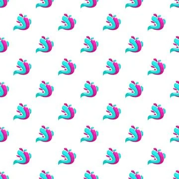 Abstract flowing liquid splash pattern seamless magenta cyan Stock Illustration