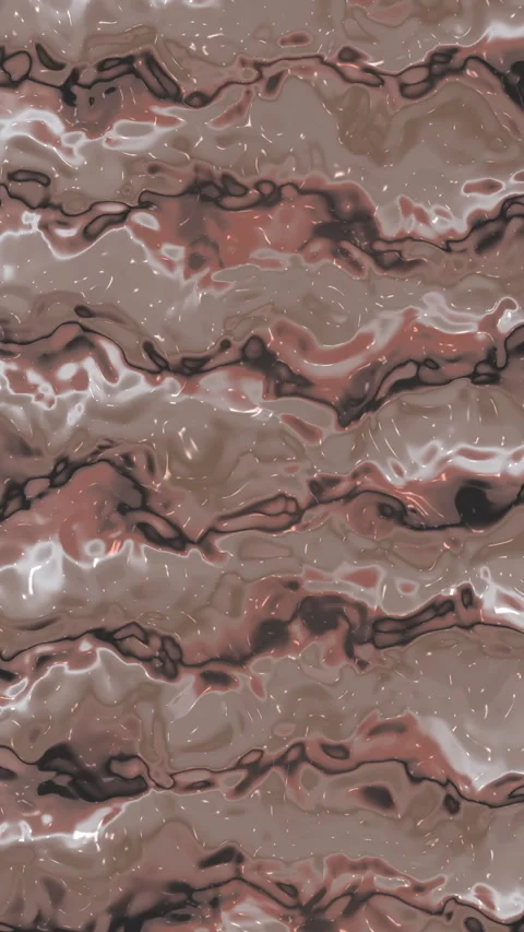 Abstract flowing liquid texture with iridescent ripples and metallic sheen Stock Footage 339707832
