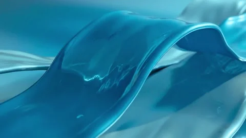 Abstract flowing liquid waves in motion. Futuristic seamless dynamic 動画素材 340024442