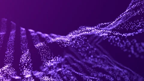 Abstract flowing liquid waves in motion. Dynamic purple and blue ink swirling in Stock-Footage 340450359
