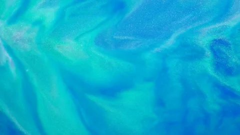 Abstract flowing liquid waves in vibrant blue gradient. Dynamic motion backgroun Stock Footage 340456863