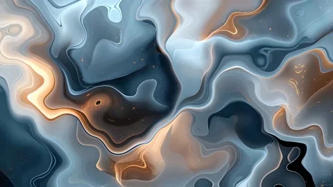 Abstract flowing marble pattern with layered soft curves and smooth fluid t.. Stock Footage 336746032