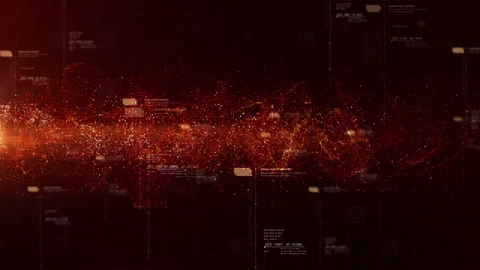 Abstract Flowing Matrix Data and Particles simulation Background Stock Footage 169793605