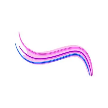 Abstract flowing neon light wave lines background Stock Illustration