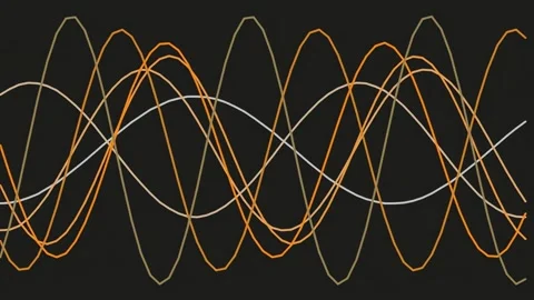 Abstract flowing neon lines background, dynamic energy wave pattern Stock Footage 340378189