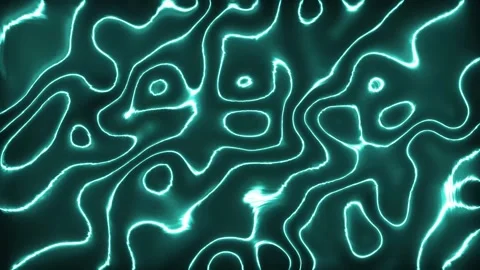 Abstract flowing neon teal light lines background motion seamless loop scie.. Stock Footage 339751626
