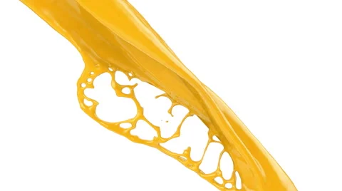 Abstract flowing orange paint, alpha channel included (FULL HD) Video stock 40061153