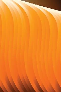 Abstract flowing orange wave background with layered curved shapes for mode.. Stock-Illustration