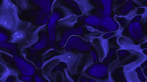 Abstract flowing organic liquid background with blue and purple hues 動画素材 339697895