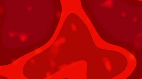 Abstract flowing organic red shapes with glowing light particles background Stock Footage 339705608