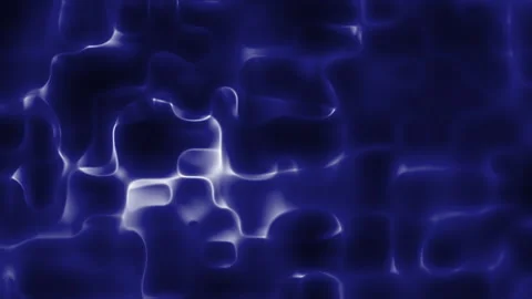 Abstract flowing organic shapes with glowing light effects in deep blue tones 動画素材 340932960