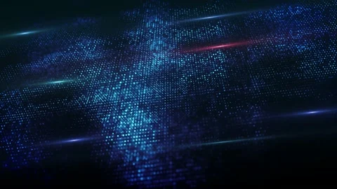 Abstract Flowing Particle Lines Data Concept Background Loop Stock Footage 164864882