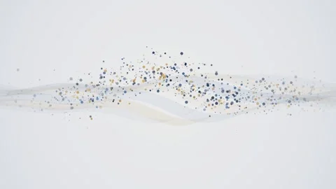 Abstract flowing particles and light waves motion graphic background clip. Stock Footage 340808668