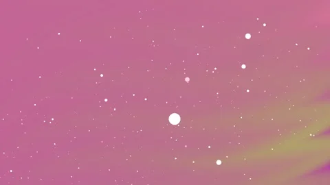 Abstract flowing particles and luminous bokeh lights on a vibrant pink gree.. 库存影片 335946198