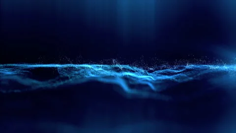 Abstract Flowing Particles Wave Stock Footage 236812509