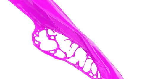 Abstract flowing pink paint, alpha channel included (FULL HD) Stock Footage 40061448