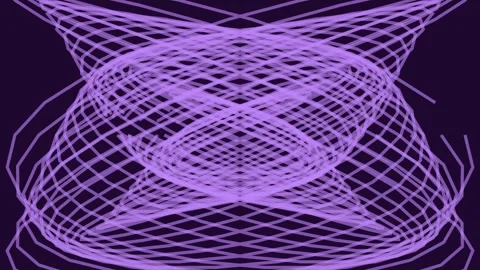 Abstract flowing purple geometric network representing global data connection Stock Footage 343633695