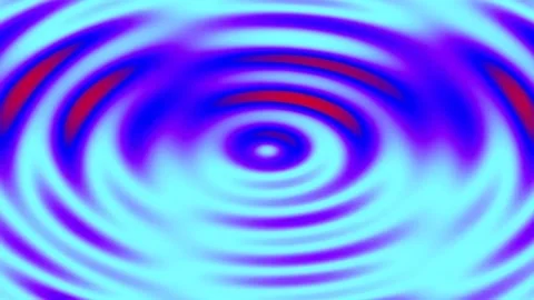 Abstract flowing red blue wave circle background loop for futuristic techno.. Stock Footage 341058170
