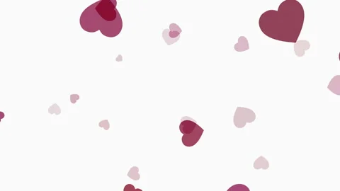 Abstract flowing up red heart  isolated on white background. Stock Footage 159486416