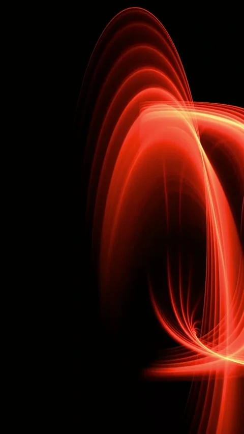 Abstract flowing red liquid in motion. Vibrant molten material swirling Stock Footage 339778649
