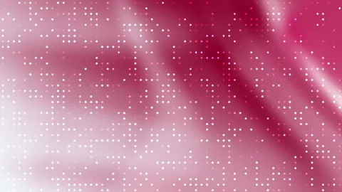 Abstract flowing red white fabric with subtle digital dots animation background Stock Footage 342535938