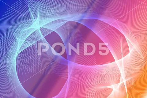 Abstract Flowing Ribbon Background With Blue Purple Pink Orange PSD Template