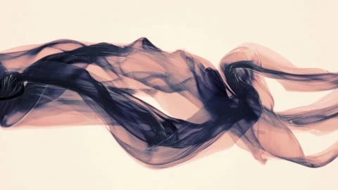 Abstract flowing ribbon shapes on light background, digital stop motion ani.. Stock Footage 341429023