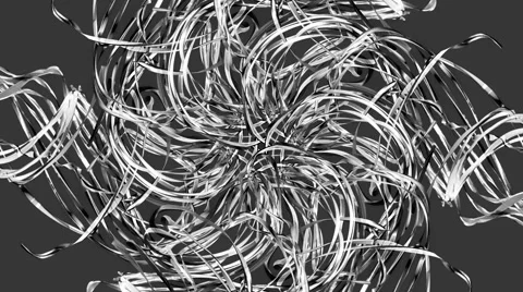 Abstract flowing ribbons with matte Stock Footage 58740209