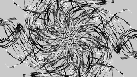 Abstract flowing ribbons with matte Stock Footage 58740281