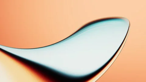 Abstract flowing shape with colorful reflections creates a dynamic and visu.. Stock Footage 327524496