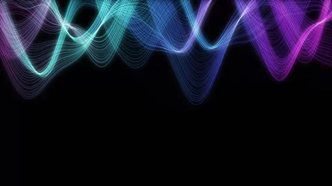 Abstract Flowing Silk Light Ribbons Wave Loop Background Stock Footage 345316839