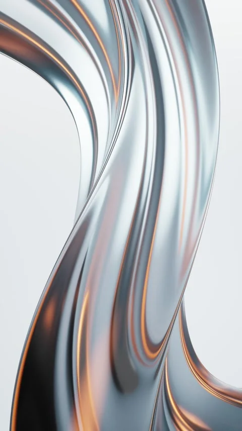 Abstract flowing silver liquid motion background seamless loop of polished .. 스톡 동영상 327112198
