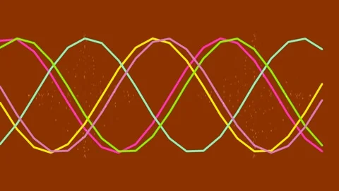 Abstract flowing sine waves graph representing mathematical energy and tech.. Stock Footage 339797459
