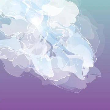 Abstract flowing smoke cloudy background Stock Illustration