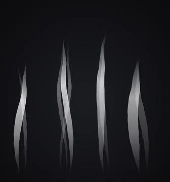 Abstract flowing smoke waves on black background for dynamic graphic design.. Stock Illustration