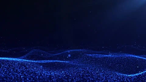 Abstract flowing smooth particles waves background. Digital network animati.. Stock Footage 287377703