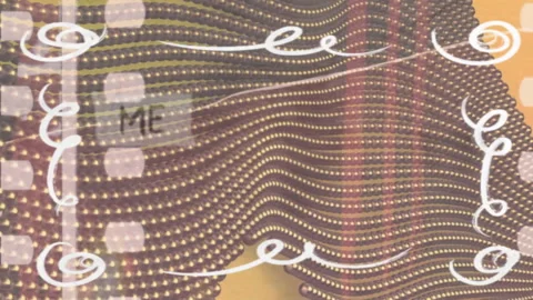 Abstract Flowing Spheres Animation with Text Elements Stock Footage 306337051