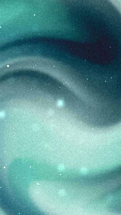 Abstract flowing teal and mint waves with sparkling particles motion background Video stock 342832355