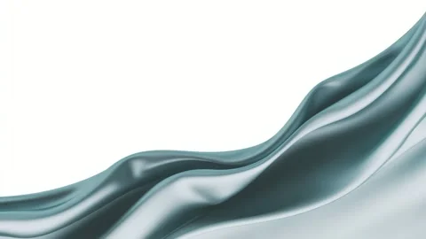 Abstract flowing teal wave background with glossy liquid motion, smooth gra.. Stock Footage 342041172