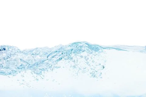 Abstract flowing water split background isolated on white with copy space for Stock Photos