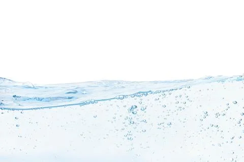 Abstract flowing water split background isolated on white with copy space for Stock Photos