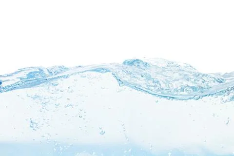 Abstract flowing water split background isolated on white with copy space for Stock Photos