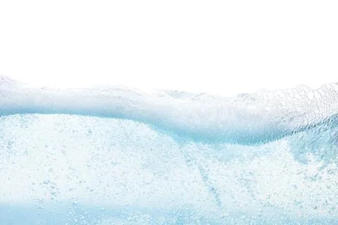 Abstract flowing water split background isolated on white with copy space for Stock Photos