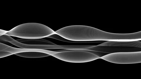 Abstract flowing wave lines background animation, Animated background line wa Video stock 337082631
