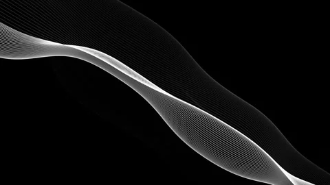 Abstract flowing wave lines background creating a smooth modern light trail.. Vídeo Stock 337082966