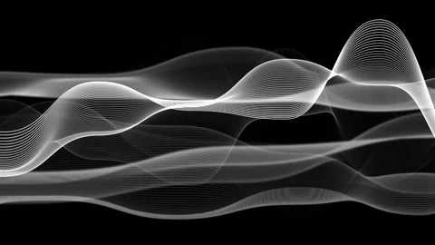 Abstract flowing wave lines background with smooth light curves and modern .. Stock-Footage 337083051
