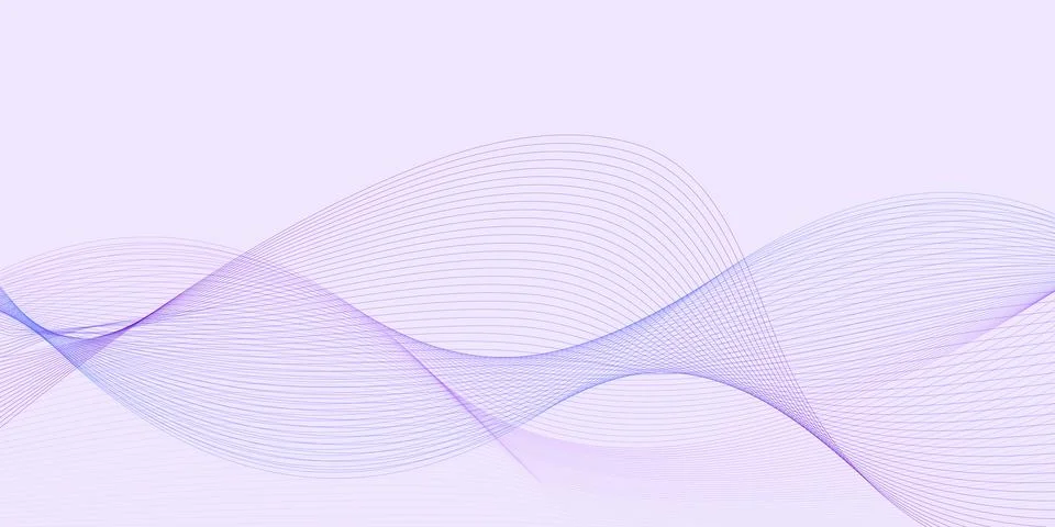 Abstract Flowing Wave Lines  Background Stock Illustration