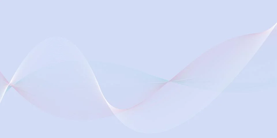 Abstract Flowing Wave Lines  Background Stock Illustration