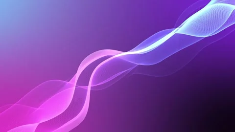 Abstract flowing wave lines creating a smooth modern light trail design ani.. 库存影片 337082703