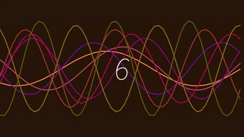 Abstract flowing wave lines graphic equalizer background for digital techno.. Stock Footage 342115497